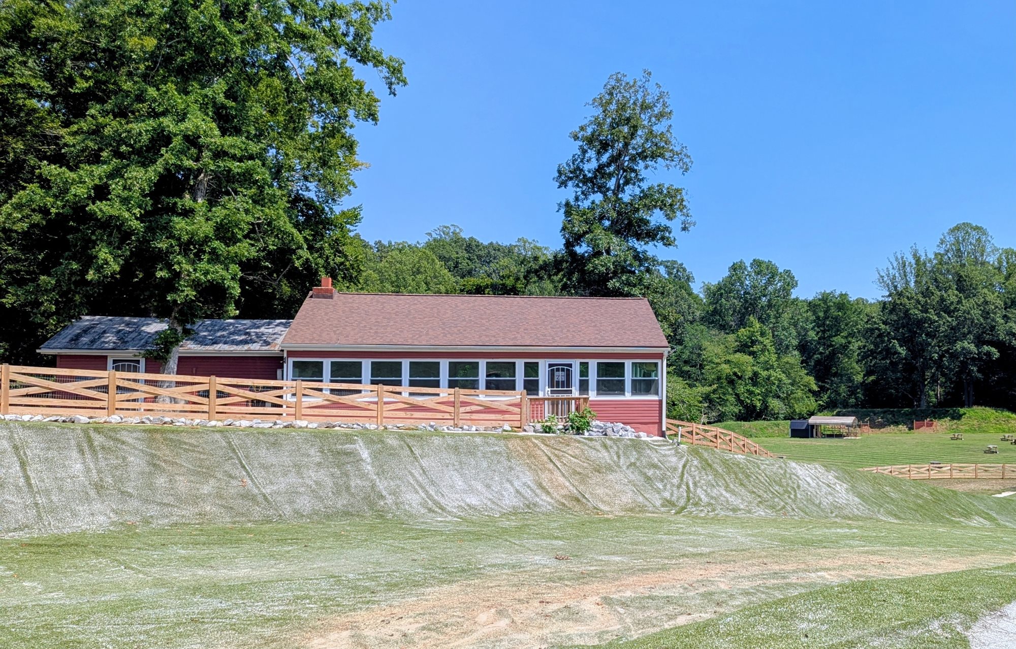 Sportsman's Club building and gun range at Indian Acres
